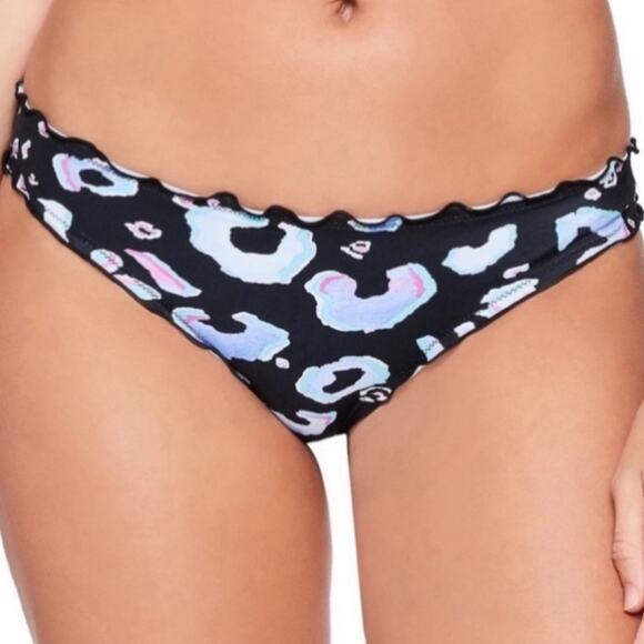 Salt+Cove Leopard print ruched bikini swim bottom - Picture 1 of 6